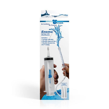 Cleanstream Enema Syringe with Attachments - 150ml Capacity, Flexible Tube