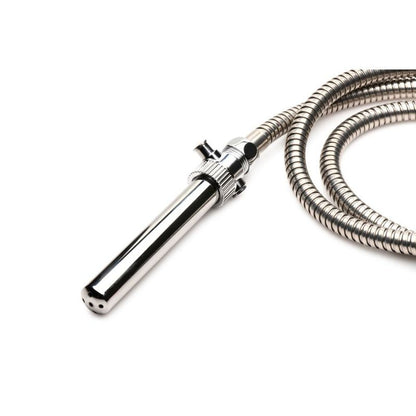 Cleanstream Enema Nozzle with Push Valve - Stainless Steel, Five Spray Holes