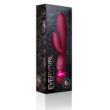 Rocks Off Every Girl Rabbit - Burgundy Dual-Motor Vibrator