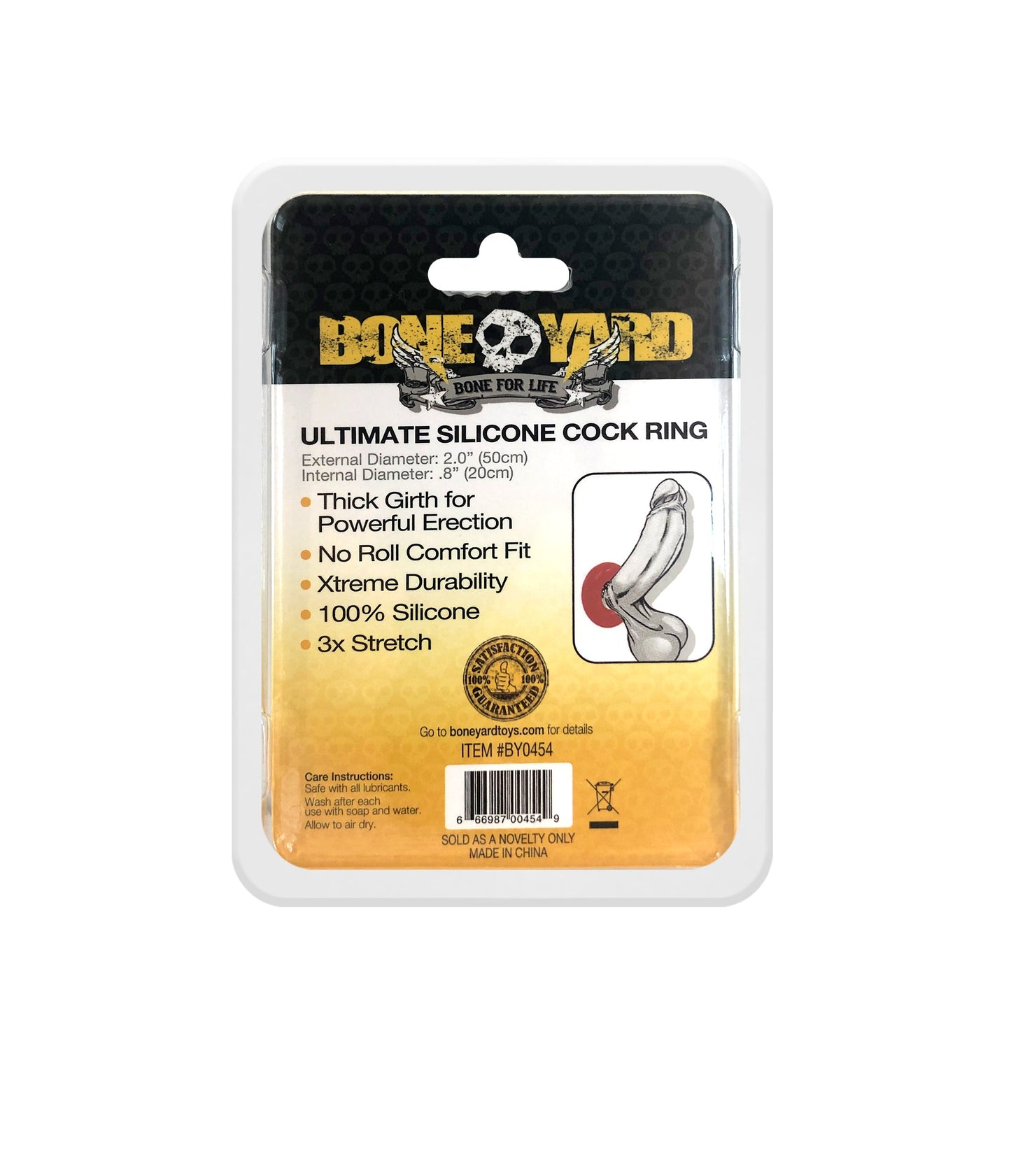 Boneyard Ultimate Silicone Cock Ring - Red