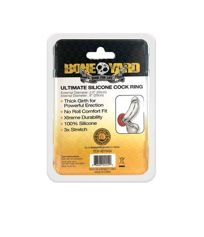 Boneyard Ultimate Silicone Cock Ring - Red