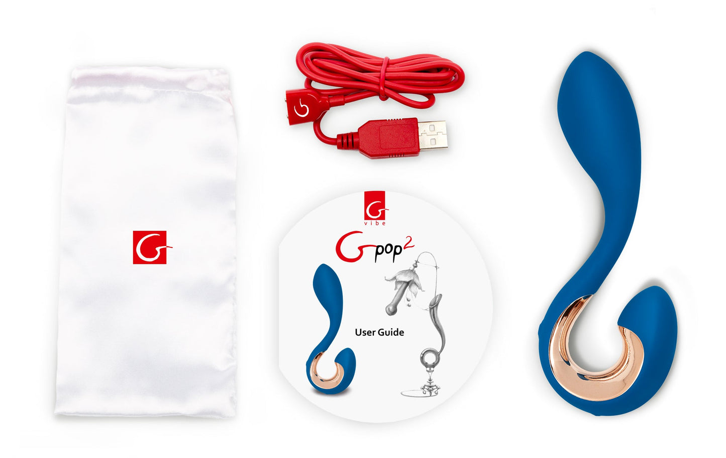 Gvibe Gpop2 Unisex Anatomical Vibrator Indigo Blue