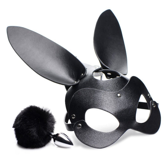 Tailz Bunny Anal Plug and Mask Set