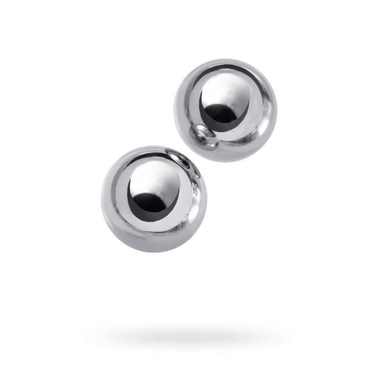 Natalies Toy Box Silver Metal Vaginal Balls - 25mm Set of 2