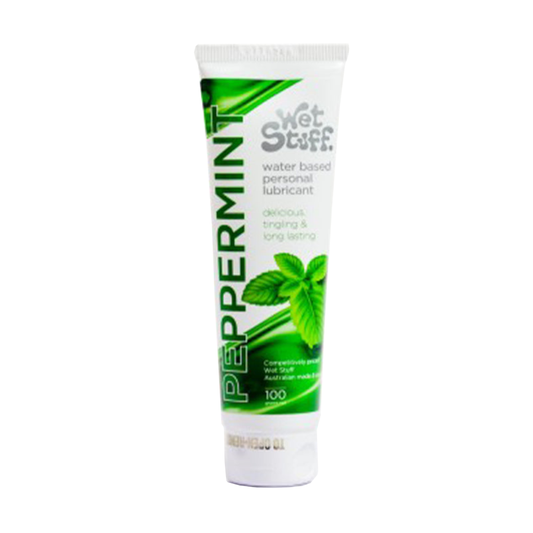 Wet Stuff Peppermint Water-Based Lubricant - 100g, Edible & Hypoallergenic
