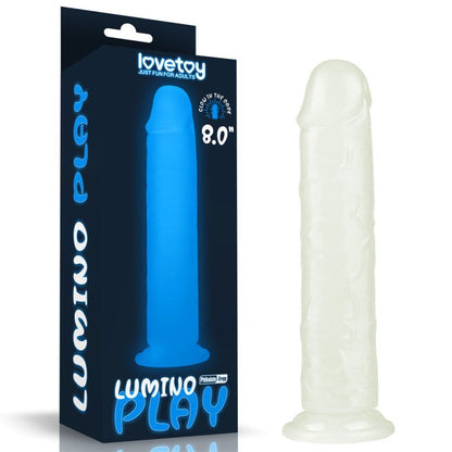 Lovetoy Lumino Play Dildo - 8In Glow-In-The-Dark