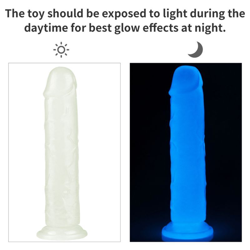 Lovetoy Lumino Play Dildo - 8In Glow-In-The-Dark