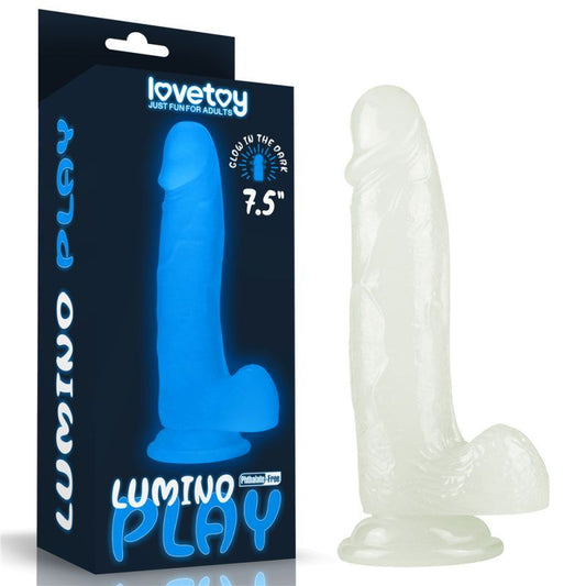 Lovetoy Lumino Play Dildo - 7.5In Glow-In-The-Dark