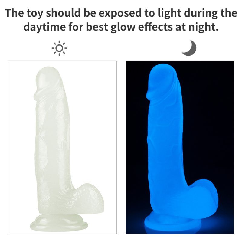 Lovetoy Lumino Play Dildo - 7.5In Glow-In-The-Dark