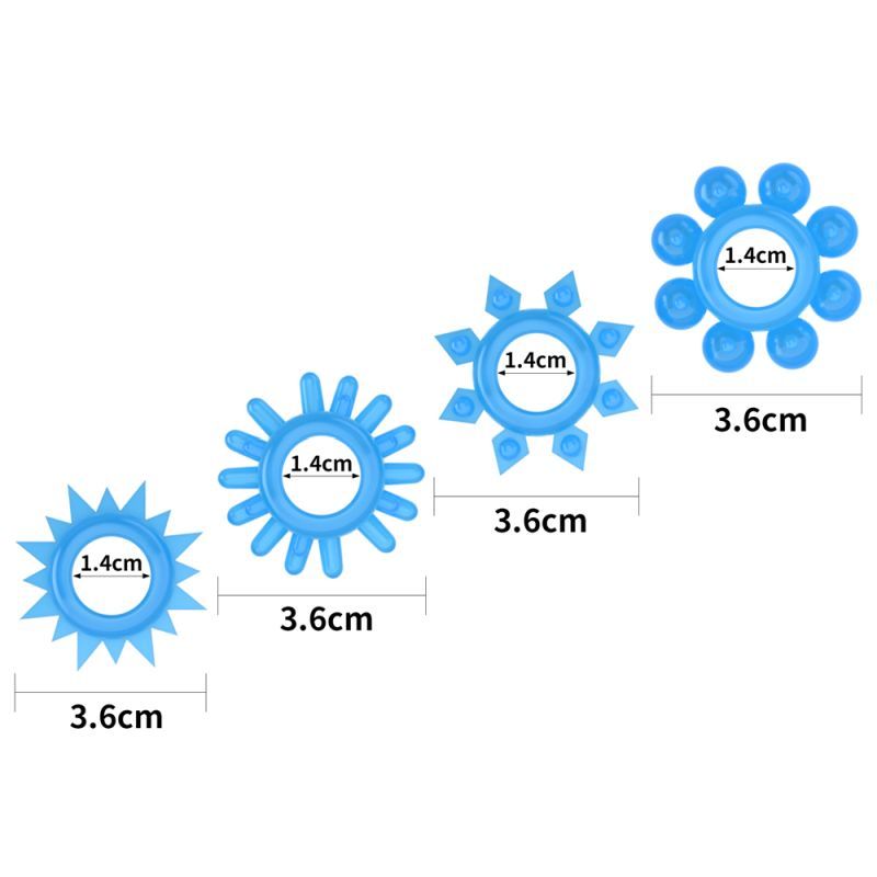 Lovetoy Lumino Play Glow-In-The-Dark Penis Rings - 4 Pack