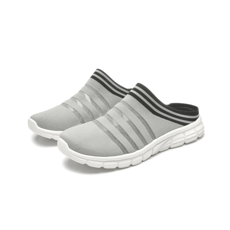 M's Backless Knit Shoes 4555 - Grey - Comfortable Summer Style AU W12 - M10 - Eu44 - 27cm - SuperSaverAU - view 1