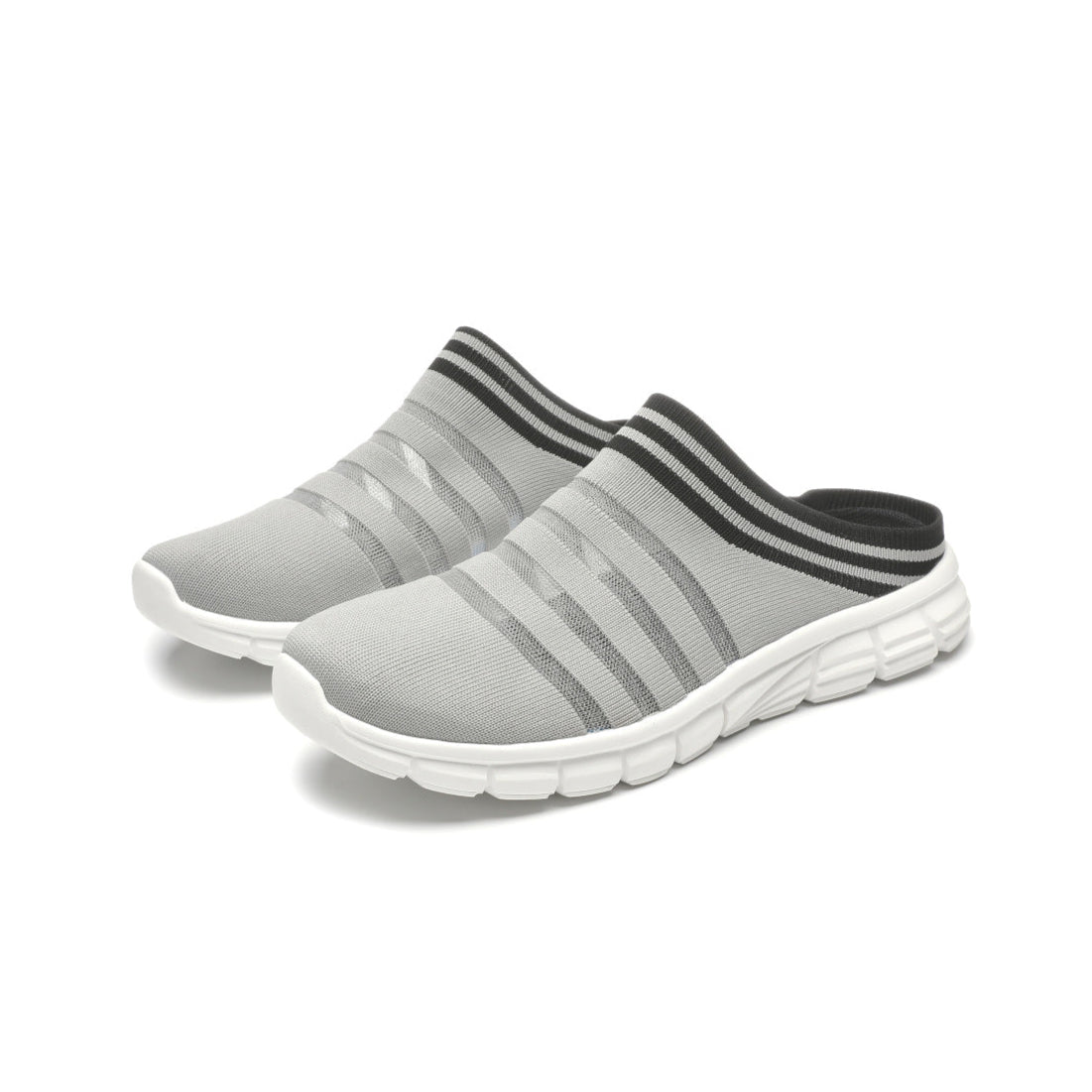 M's Backless Knit Shoes 4555 - Grey - Comfortable Summer Style AU W12 - M10 - Eu44 - 27cm