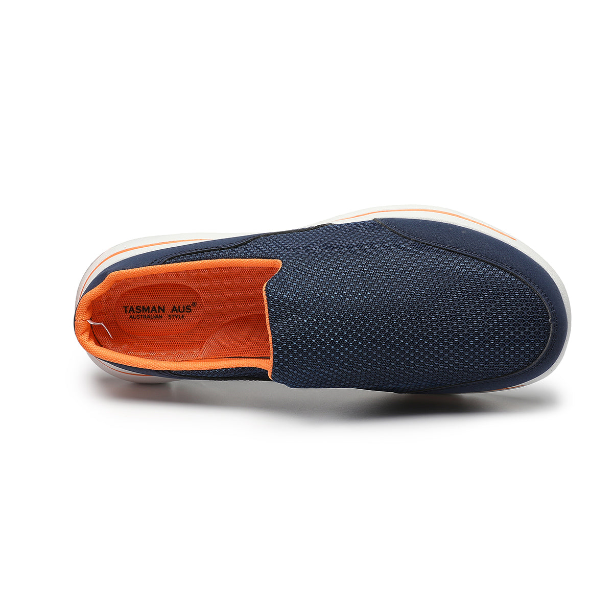 Lightweight Couple's Slip-Ons - Color-Blocked Design, Orange Orange / AUS Ladies8/Men6/EU39/24.5cm