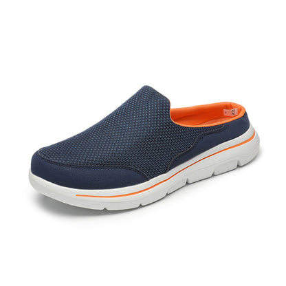 Lightweight Couple's Slip-Ons - Stylish Color-Blocked Design, Orange Orange / AUS Ladies9/Men7/Eu40/25.6cm