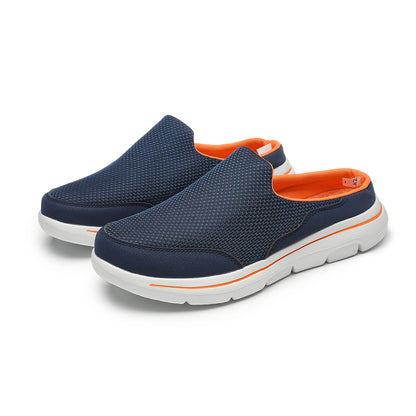 Lightweight Couple's Slip-Ons - Stylish Color-Blocked Design, Orange Orange / AUS Ladies9/Men7/Eu40/25.6cm