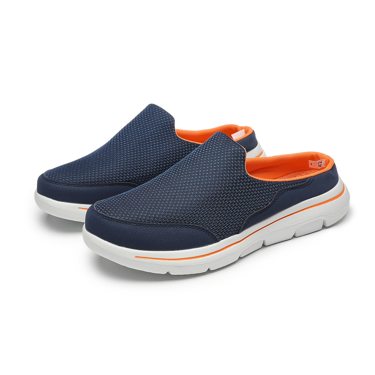 Lightweight Couple's Slip-Ons - Fun Color-Blocked Design, Orange AUS Ladies9.5/Men7.5/Eu41/25.5cm
