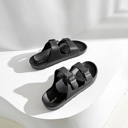 UNISEX BEACH SLIDES 0099 - M - Black - AU W9.5 - M7.5 - EU41 - 25.5cm