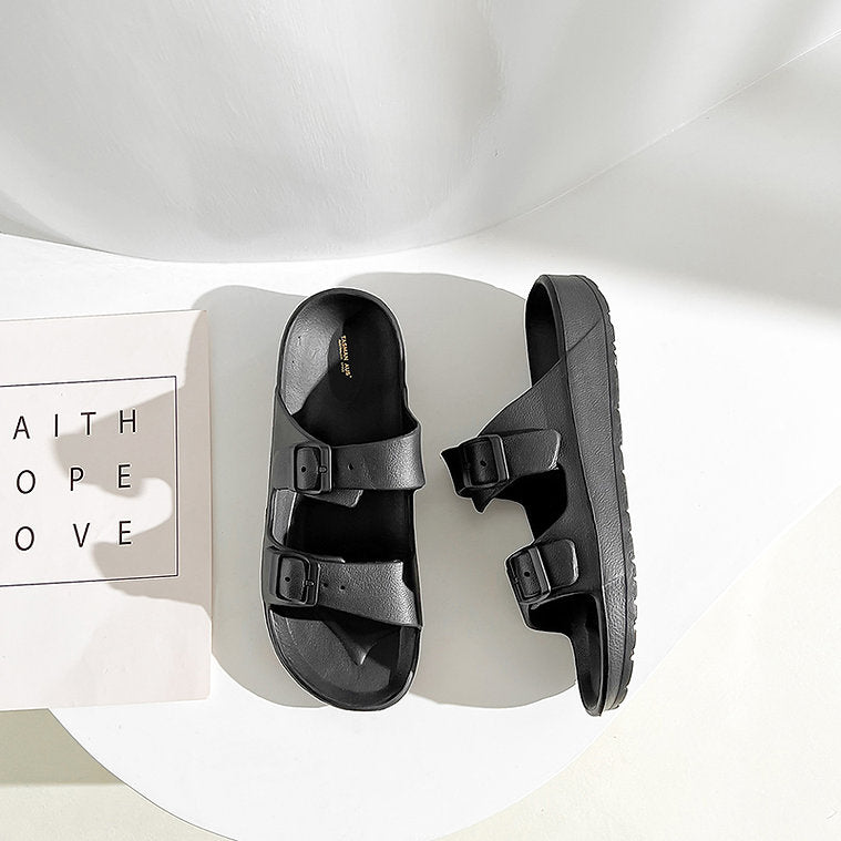 UNISEX BEACH SLIDES 0099 - M - Black - AU W12 - M10 - Eu44 - 27cm - SuperSaverAU - view 4