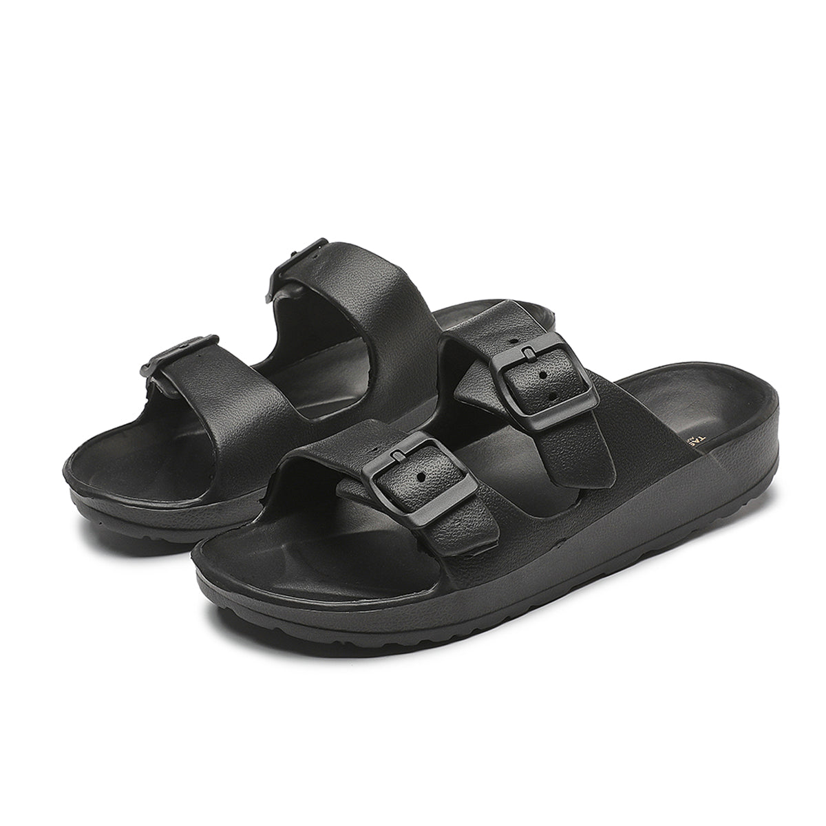 UNISEX BEACH SLIDES 0099 - M - Black - AU W13 - M11 - EU45 - 27.5cm