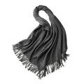 100% Merino Wool Shawl - Luxurious Grey, Elegant Design - SuperSaverAU - view 2