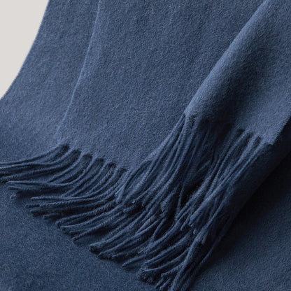 100% Merino Wool Scarf - Navy, Soft and Warm