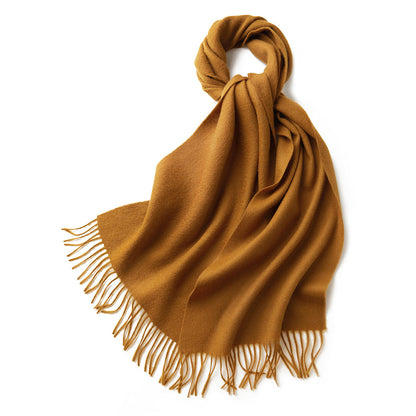 Merino Wool Scarf - 100% Australian - Yellow - Warm & Soft