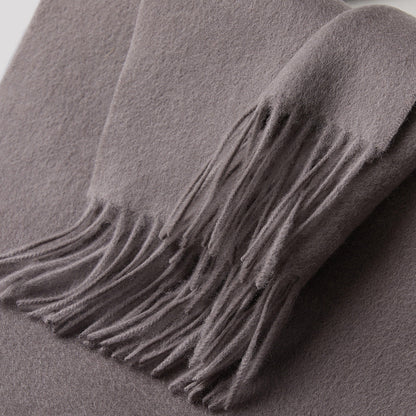 Merino Wool Scarf - 100% Australian - Grey - Warm & Soft