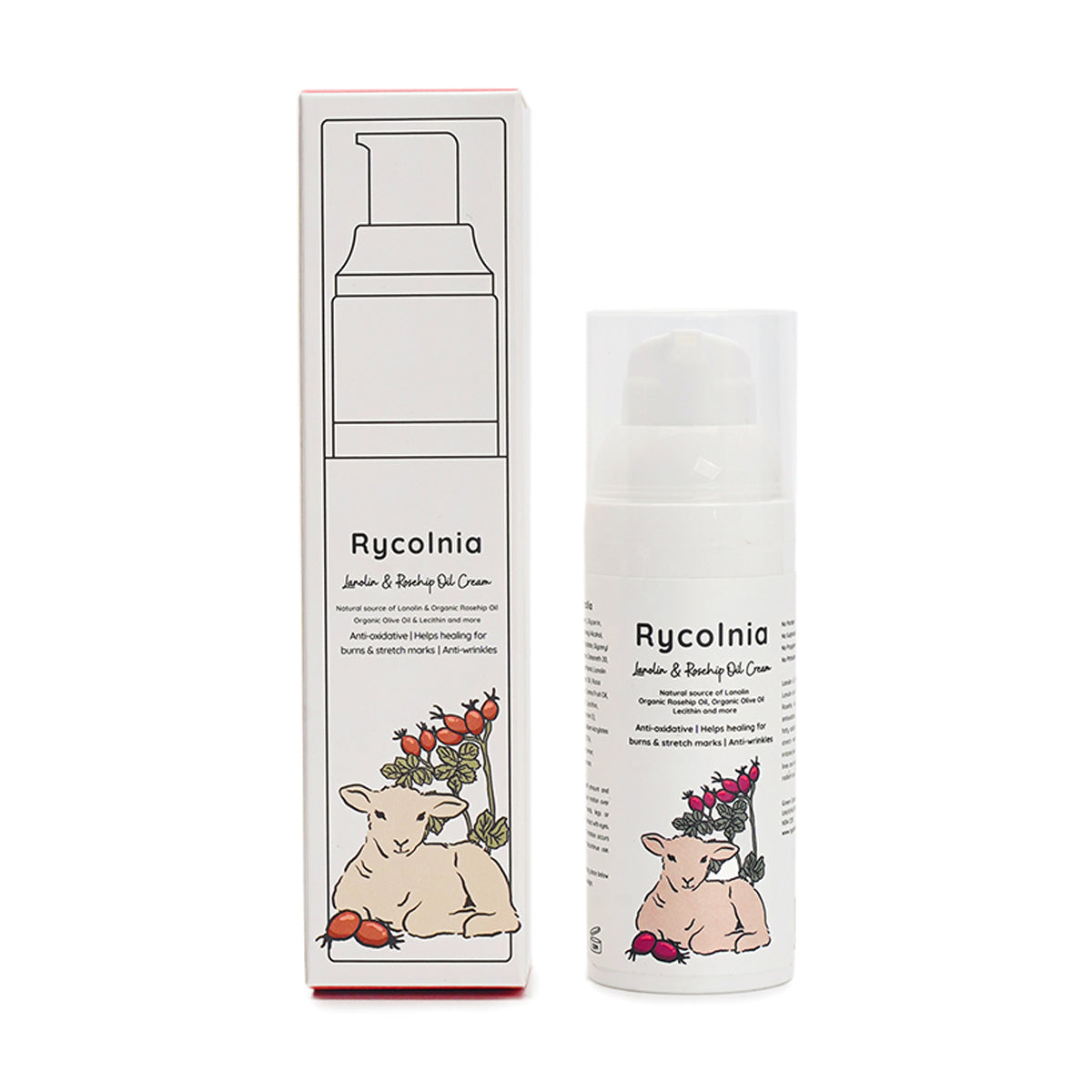 Rycolnia Lanolin & Rosehip Oil Cream 50g - Anti-Aging - SuperSaverAU - view 1