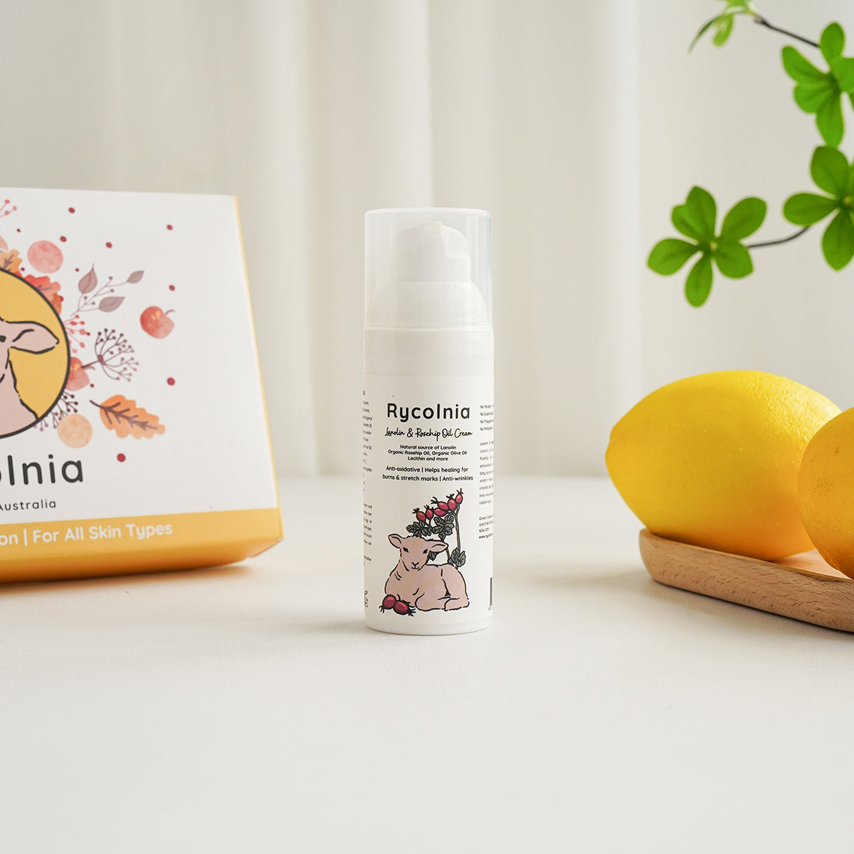 Rycolnia Lanolin & Rosehip Oil Cream 50g - Anti-Aging