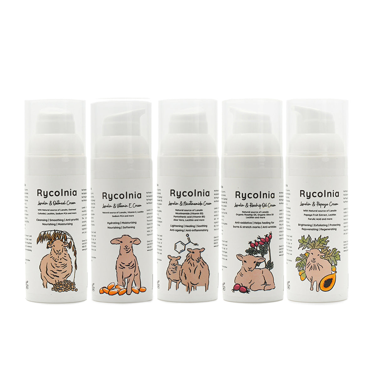 Rycolnia Lanolin Cream Set - 50g Variants