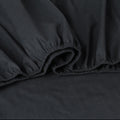 Elan Linen Vintage Washed 100% Egyptian Cotton Bed Sheets Set, Charcoal, Single - SuperSaverAU - view 3