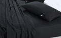 Elan Linen Vintage Washed 100% Egyptian Cotton Bed Sheets Set, Charcoal, Single - SuperSaverAU - view 4