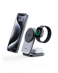 Aukey Foldable 3-in-1 Magnetic Wireless Charger - 15W Fast Charge - SuperSaverAU - view 2