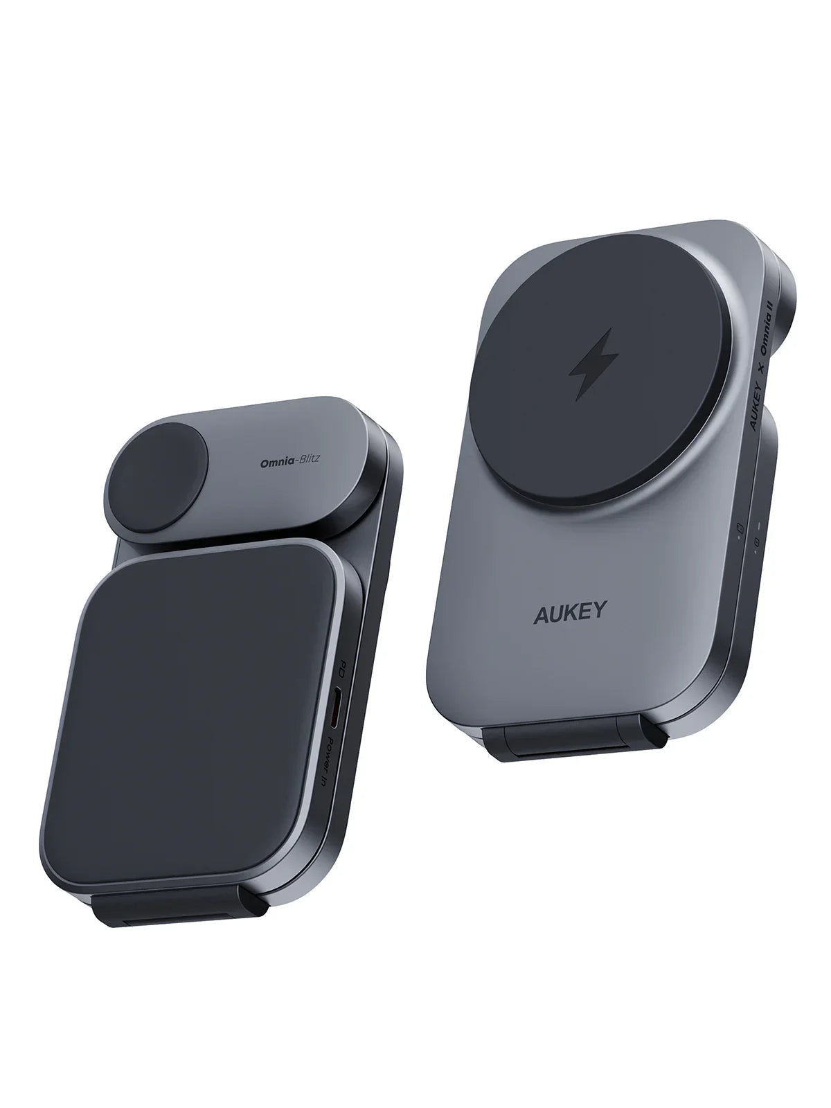 Aukey Foldable 3-in-1 Magnetic Wireless Charger - 15W Fast Charge - SuperSaverAU - view 3