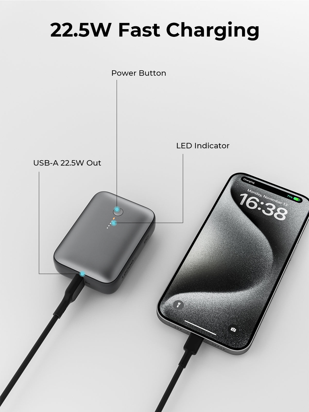 Aukey Spark Mini 10000 Fast Charging Power Bank PB-Y55
