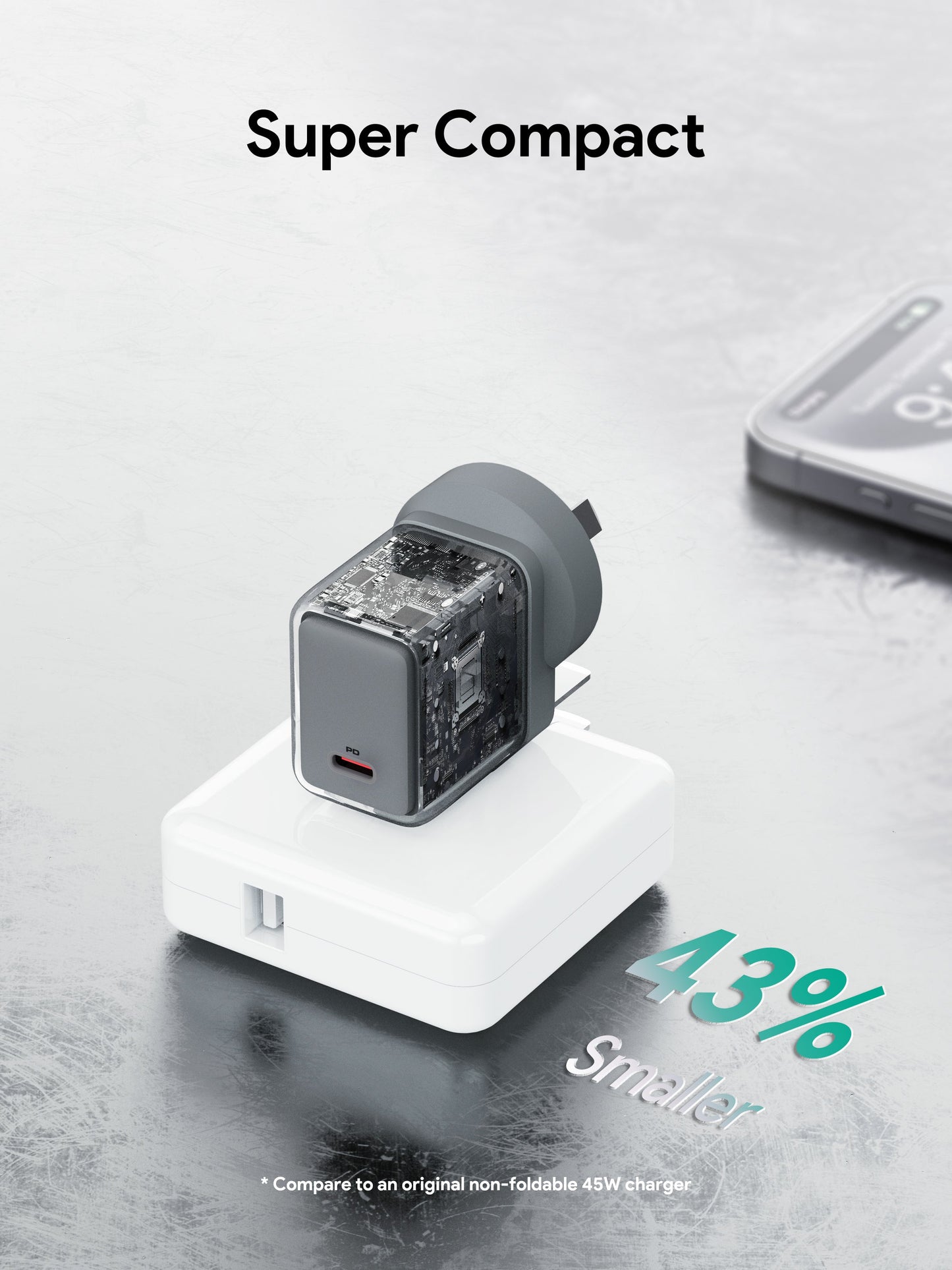 Aukey Comet 45W GaN PD Fast Wall Charger - USB-C