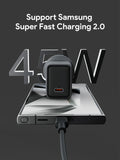 Aukey Comet 45W GaN PD Fast Wall Charger - USB-C - SuperSaverAU - view 3