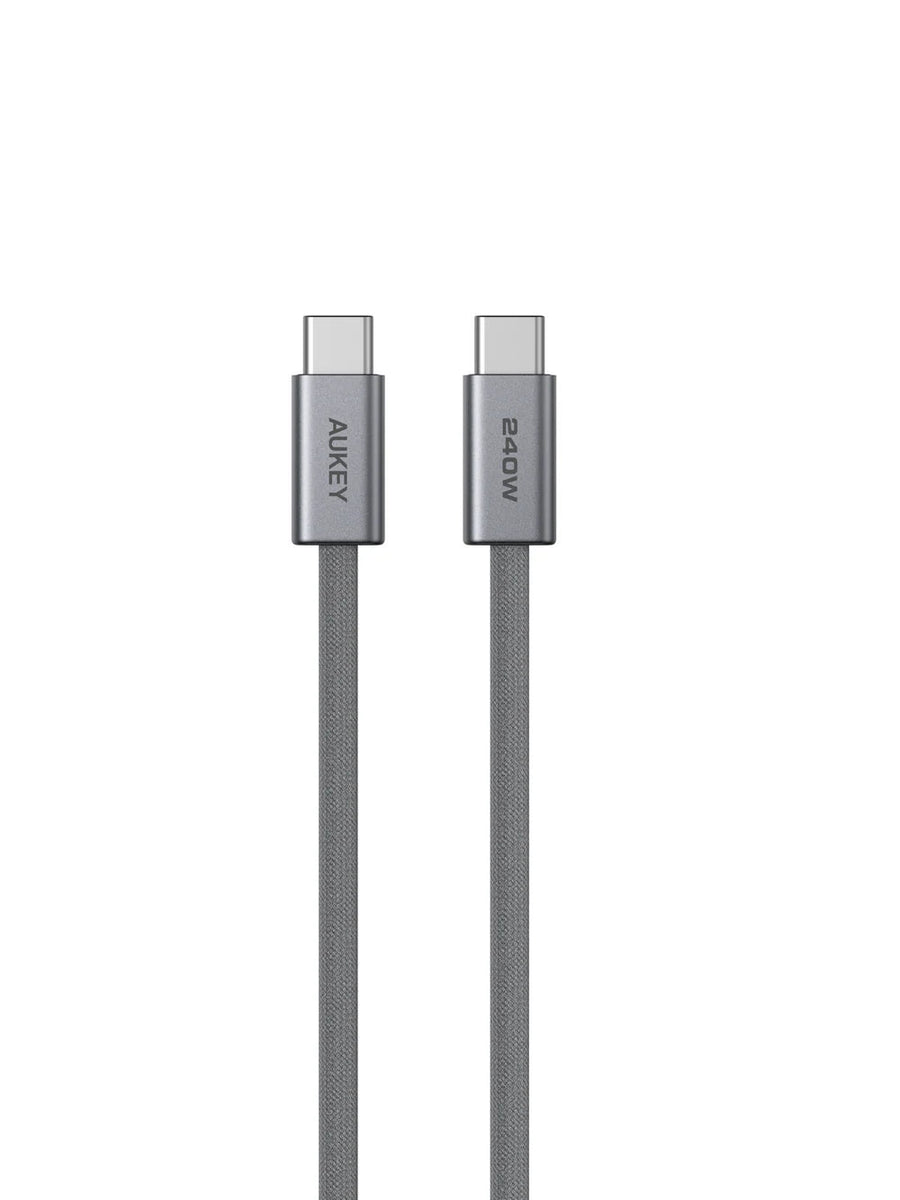 Aukey Circlet Blink 1.8m 240W Braided USB-C to C Cable - SuperSaverAU - view 1
