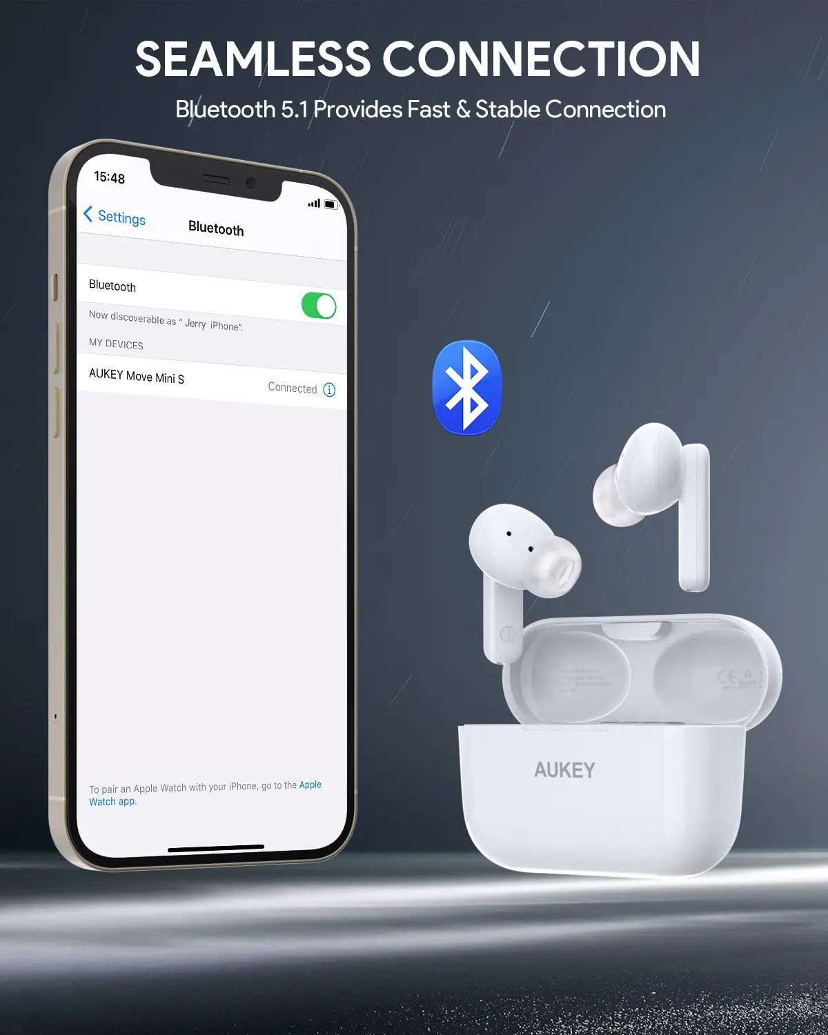 Aukey True Wireless Earbuds EP-M1S - Active Noise Cancellation