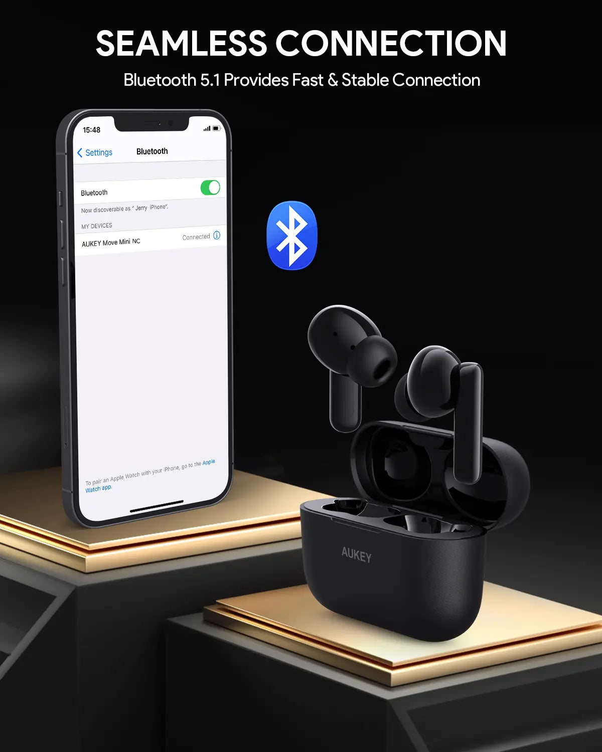 Aukey True Wireless Earbuds EP-M1NC - Noise Cancelling Technology - SuperSaverAU - view 4