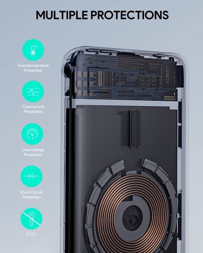 Aukey 6700mAh Magnetic Wireless Charging Power Bank
