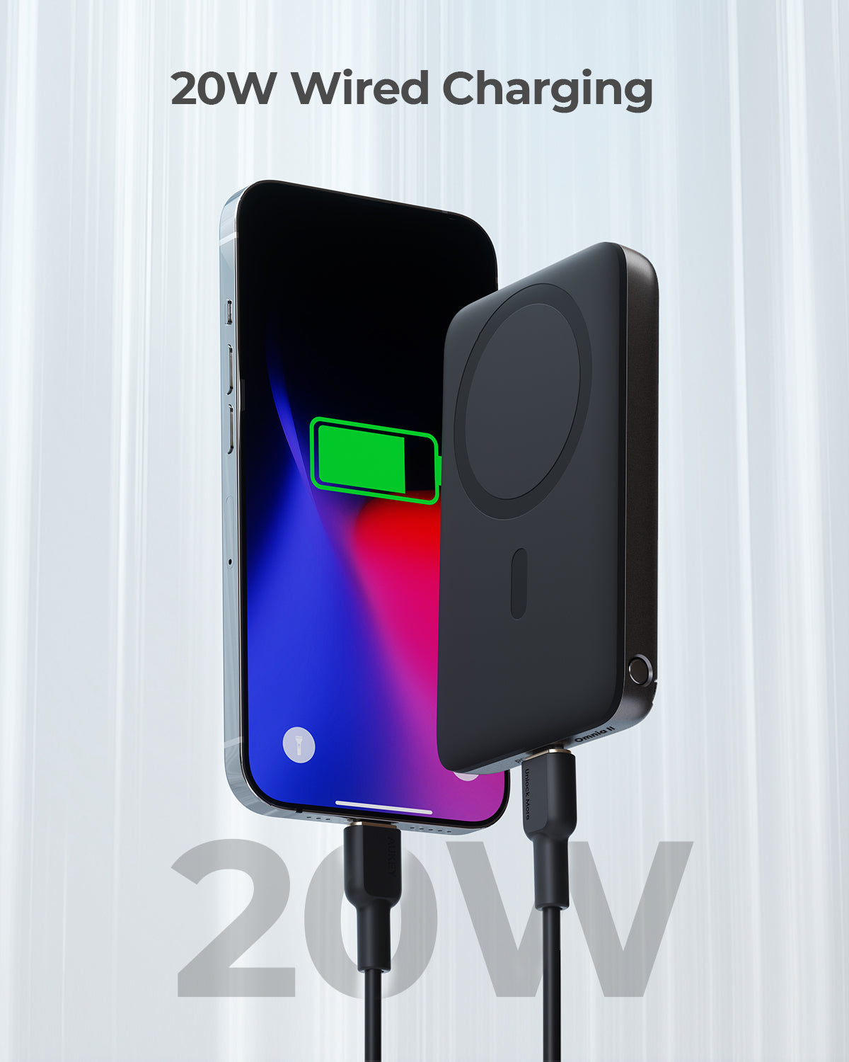 Aukey 6700mAh Magnetic Wireless Charging Power Bank