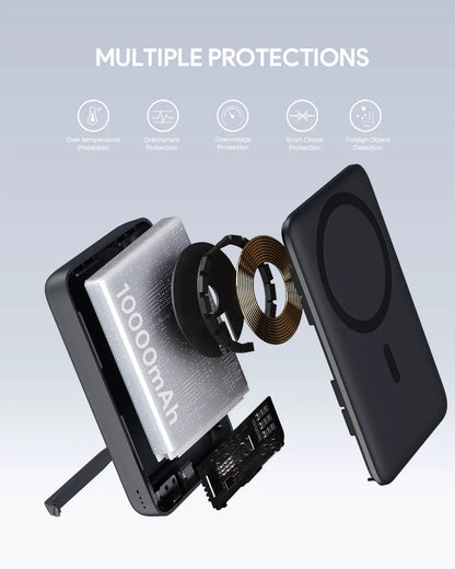 Aukey 10000mAh Magnetic Wireless Charging Power Bank