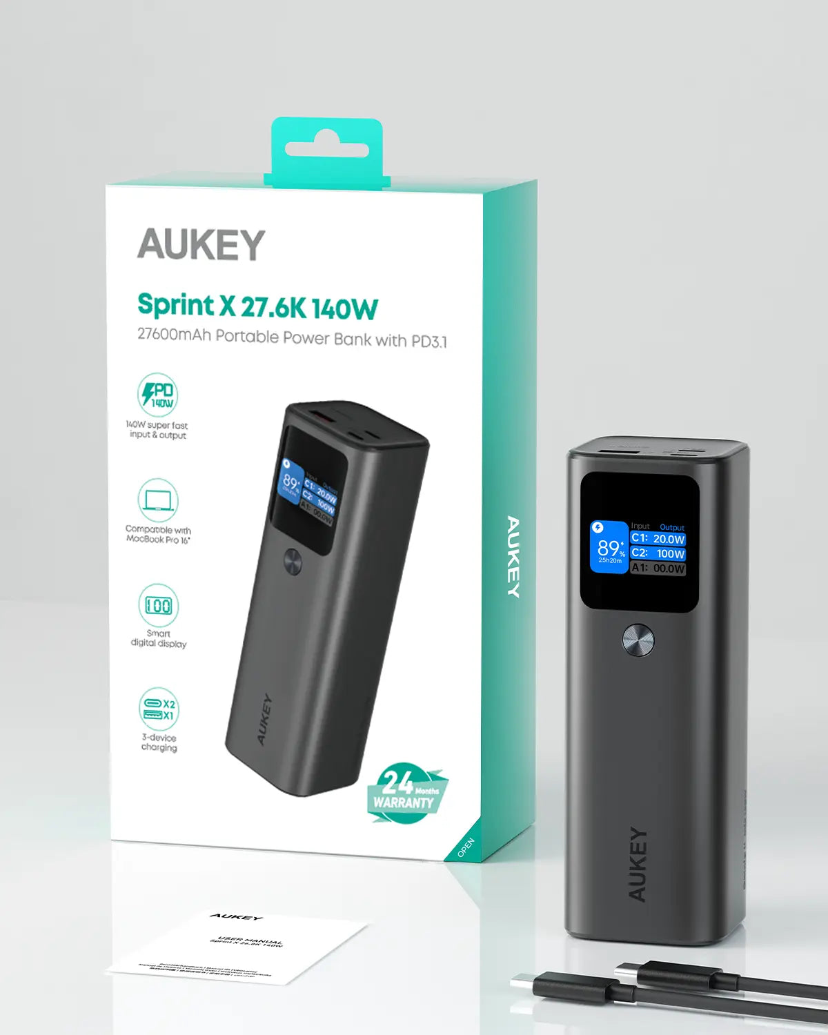 Aukey 27600mAh Ultra-Fast Charging Power Bank - SuperSaverAU - view 9