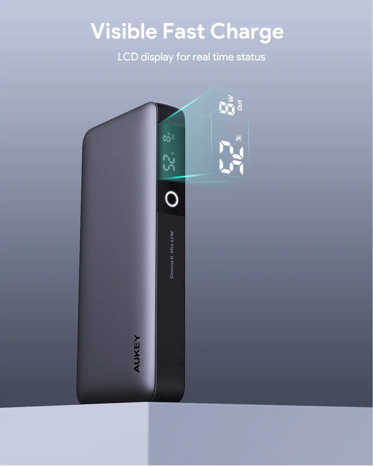 Aukey Power Bank 20000mAh PD 3.0 - 65W High-Speed Charging