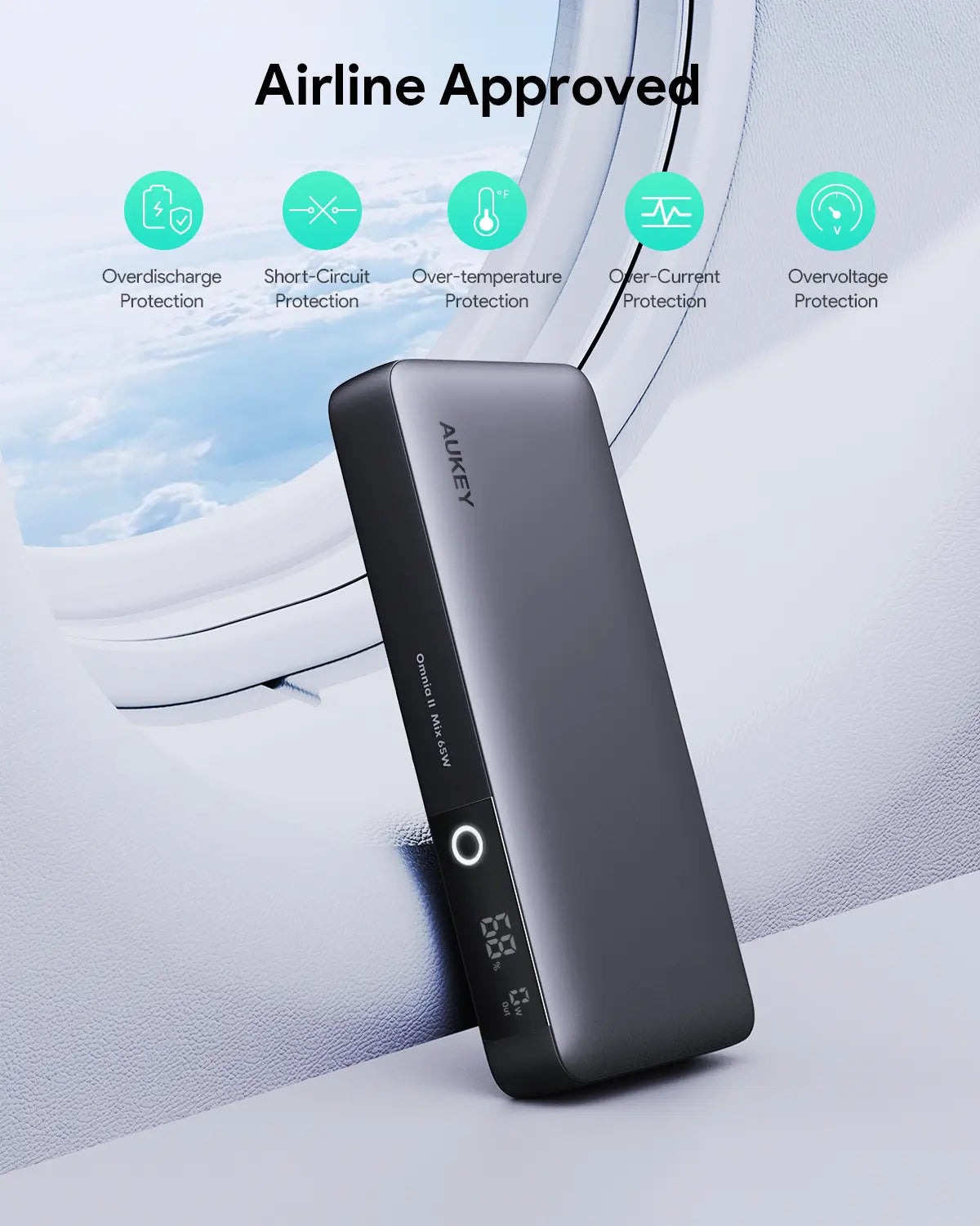 Aukey Power Bank 20000mAh PD 3.0 - 65W High-Speed Charging
