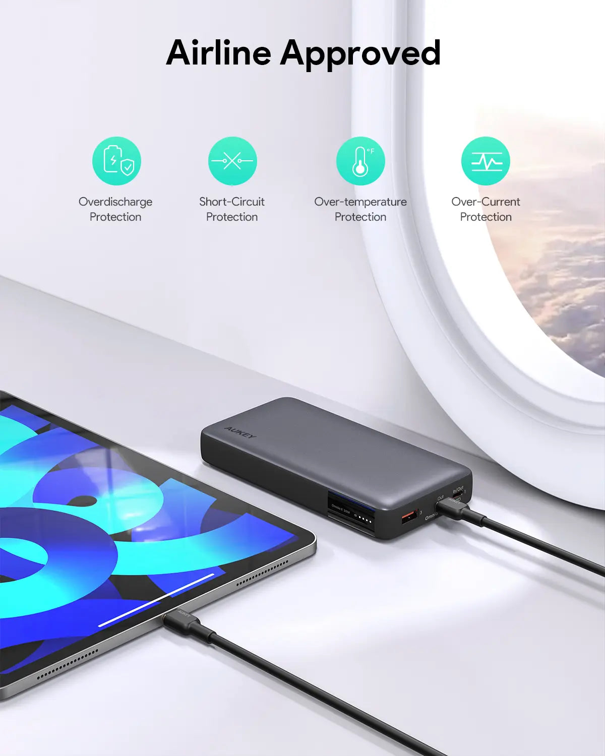 Aukey Power Bank 20000mAh - 30W with Triple Charging Ports - SuperSaverAU - view 7