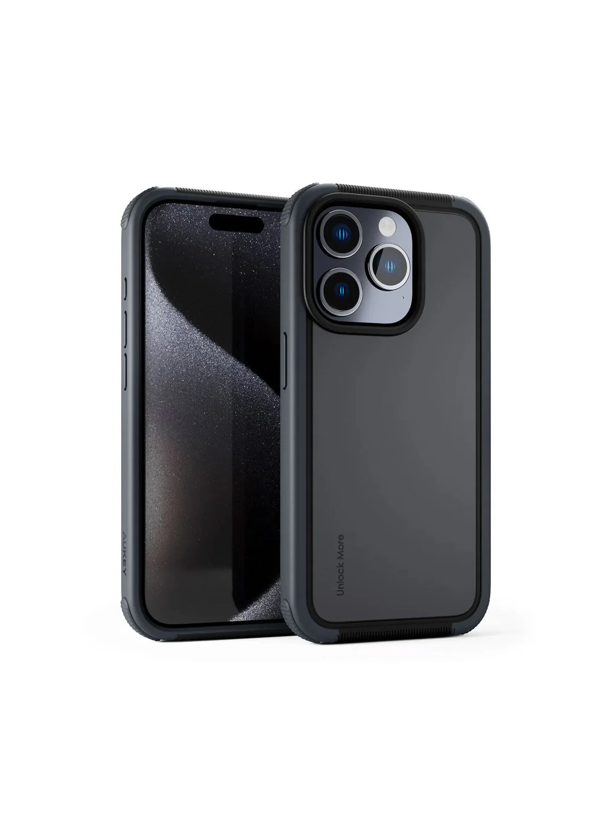 Aukey LiquidFlex Magnetic Silicone Case for iPhone 15 Pro Max - Dark Gray