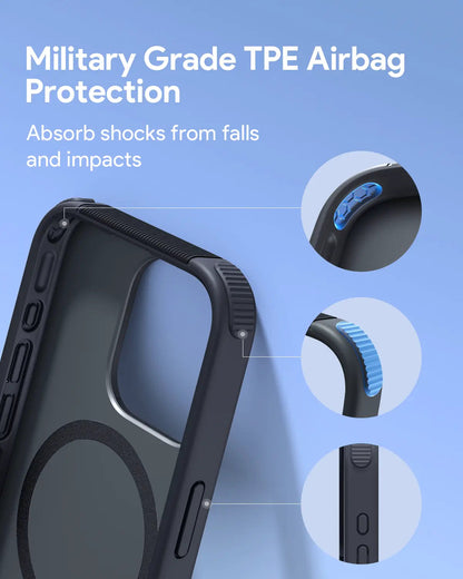 Aukey LiquidFlex Magnetic Silicone Case for iPhone 15 Pro Max - Dark Gray