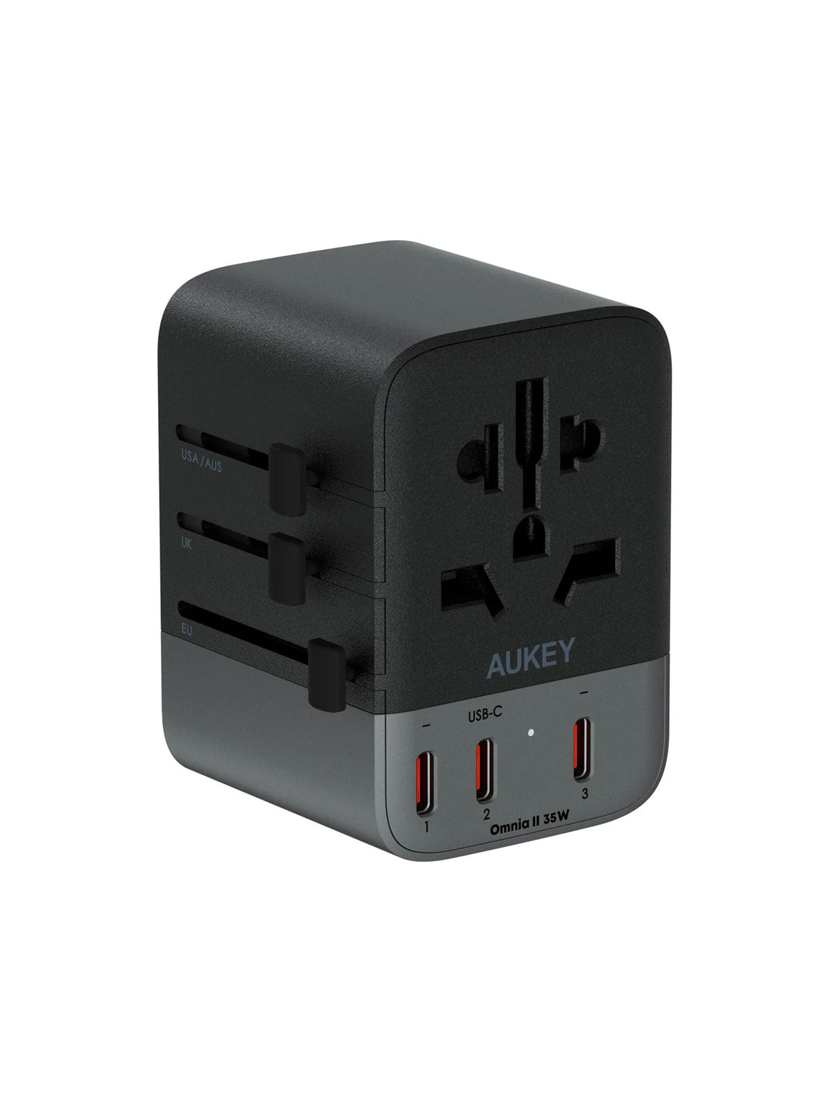 Aukey 35W GaN Universal Travel Adapter with USB Ports
